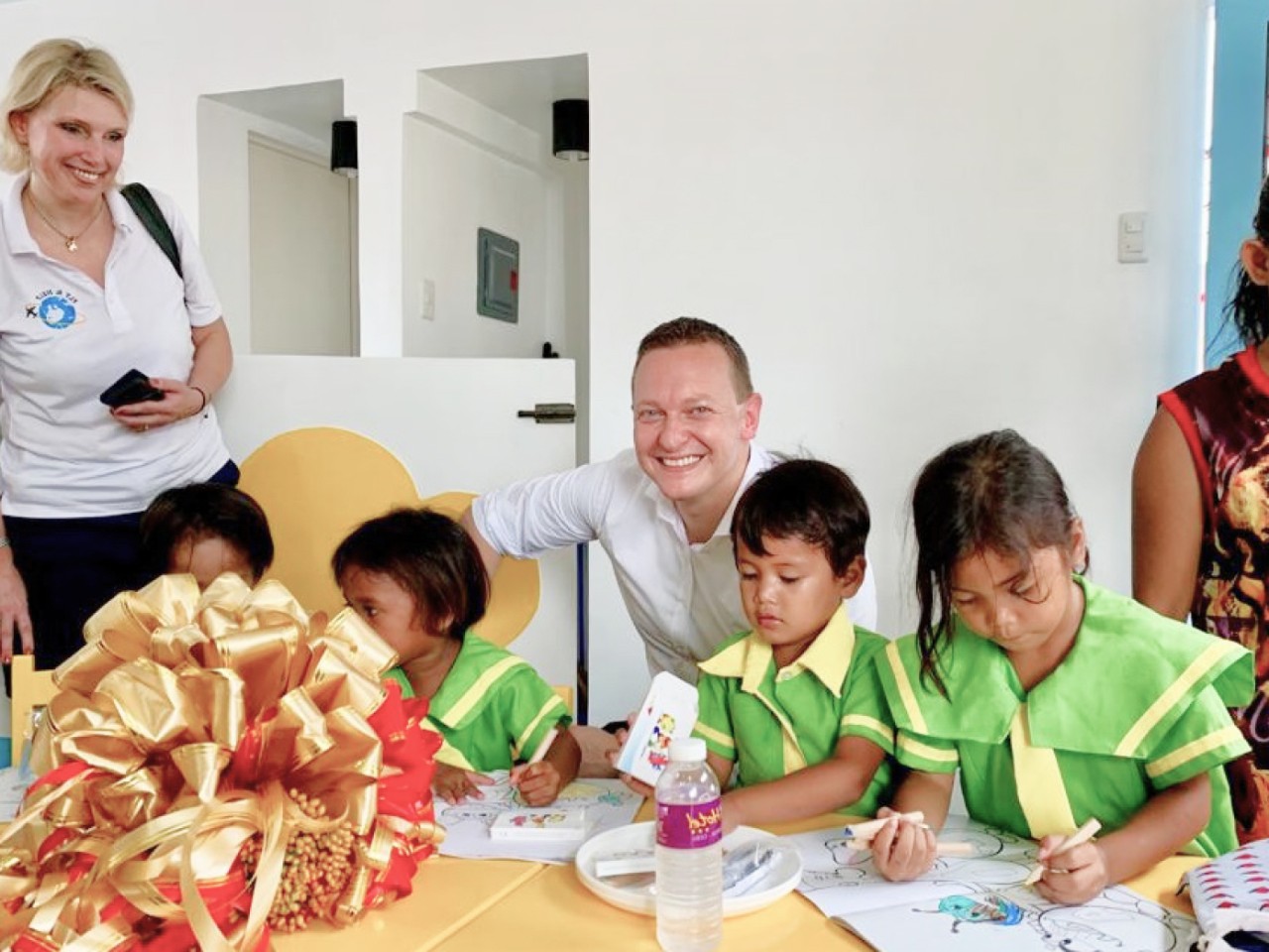 Mr Eichhorn with Children