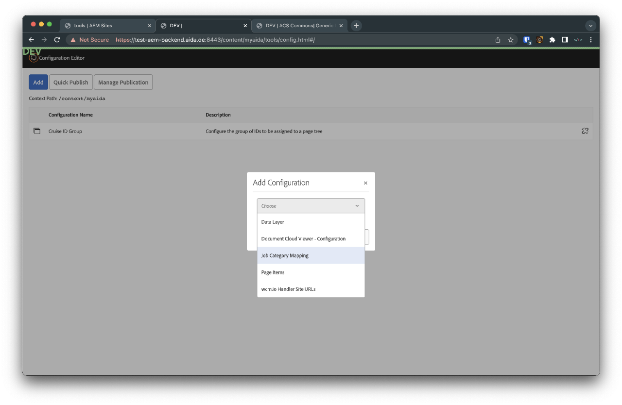 Add Configuration